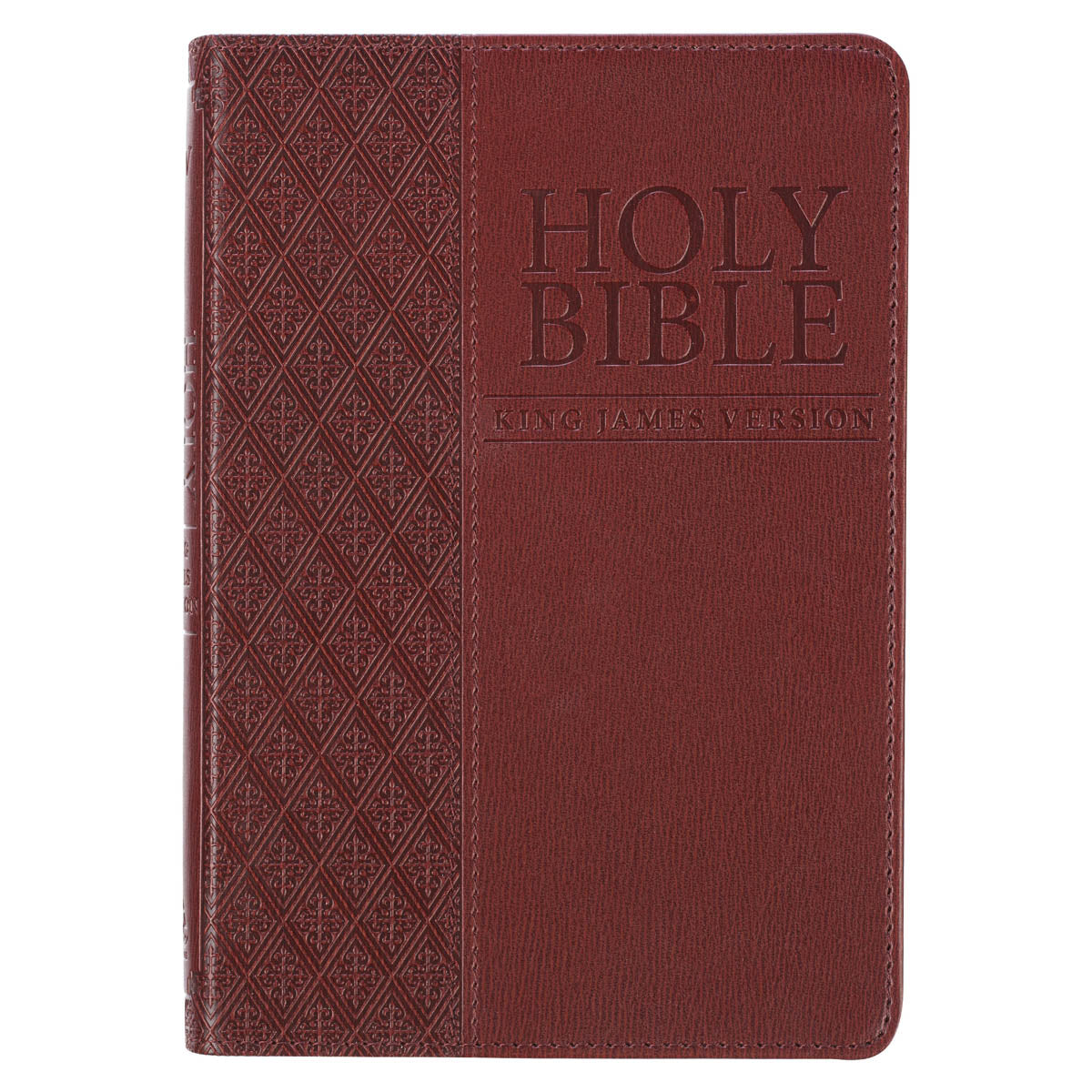 Saddle Tan Faux Leather Compact King James Version Bible – Christian ...