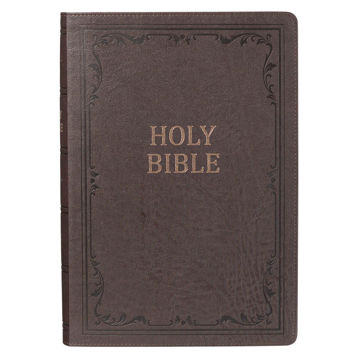 Dark Brown Faux Leather Super Giant Print King James Version Bible ...