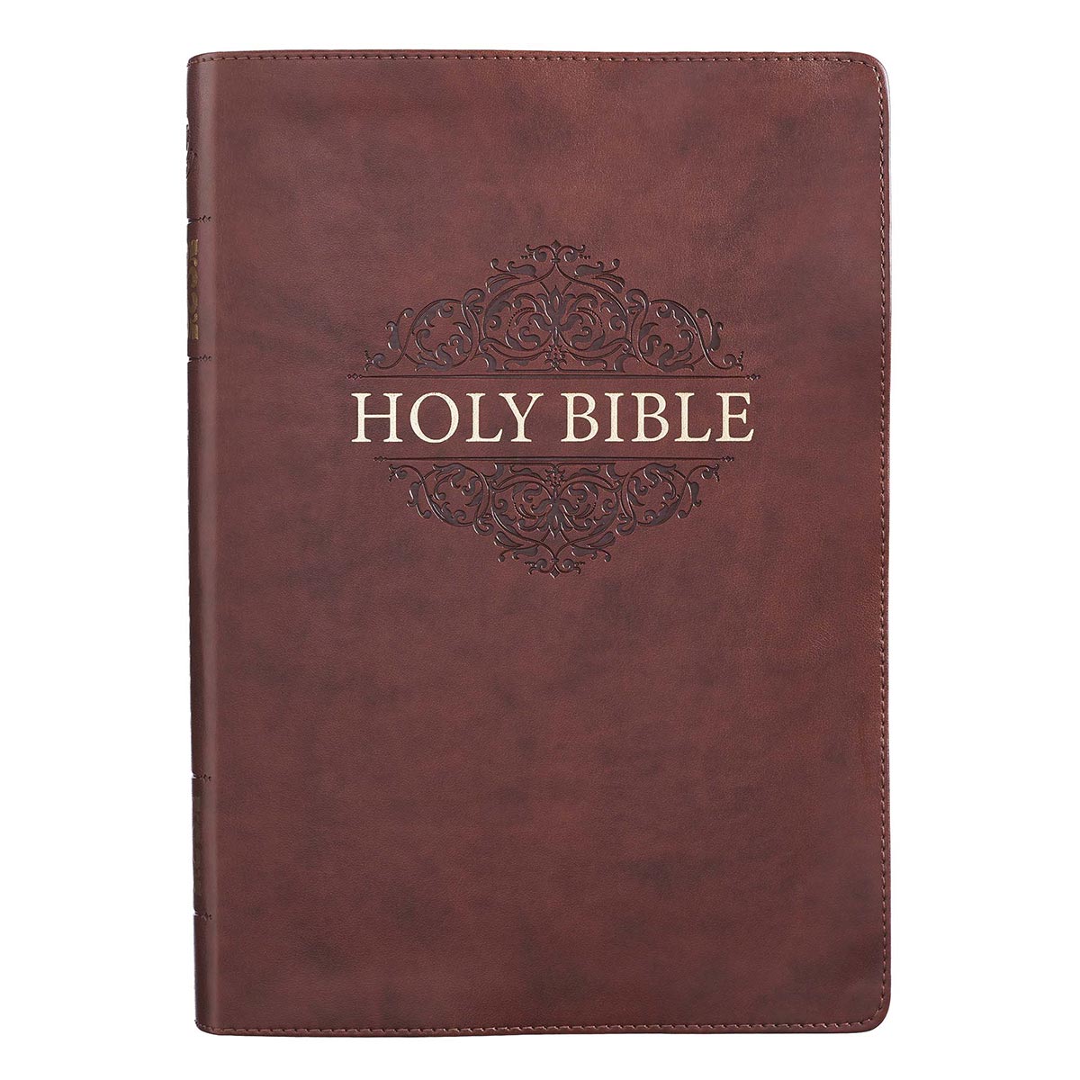 Chestnut Brown Faux Leather Super Giant Print King James Version Bible ...