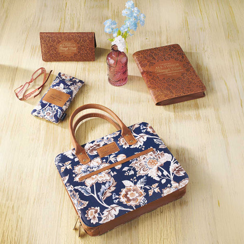 Trust Honey-Brown and Navy Floral
