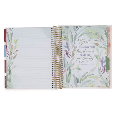 2027 Strength and Dignity 18-Month Spiral Planner with Elastic Closure - Proverbs 31:25