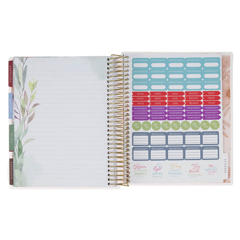 2027 Strength and Dignity 18-Month Spiral Planner with Elastic Closure - Proverbs 31:25