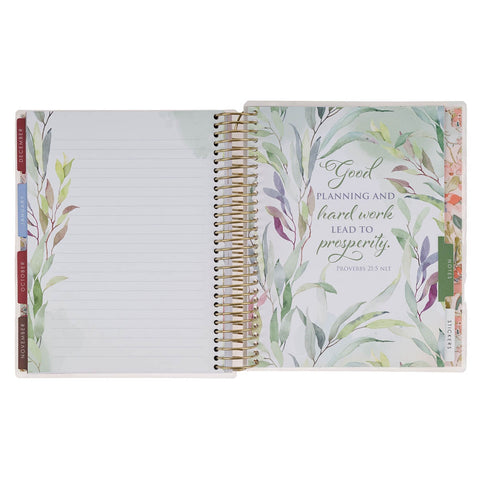 2027 Pray More Worry Less 18-Month Spiral Planner w Closure