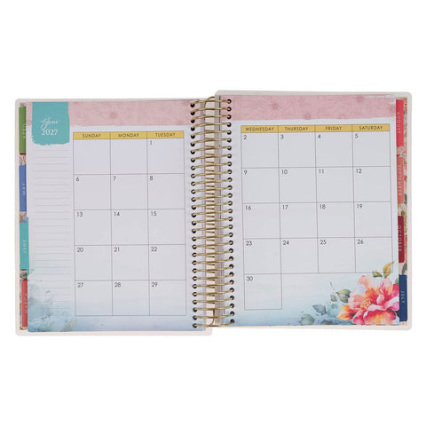2027 Pray More Worry Less 18-Month Spiral Planner w Closure