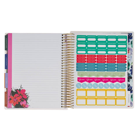 2027 Thankful Grateful Blessed 18-Month Spiral Planner with Elastic Closure