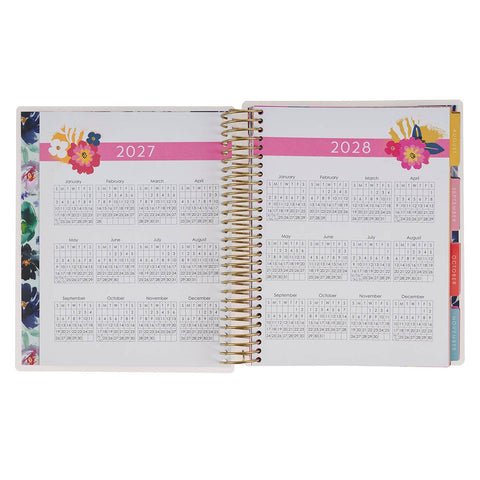 2027 Thankful Grateful Blessed 18-Month Spiral Planner with Elastic Closure