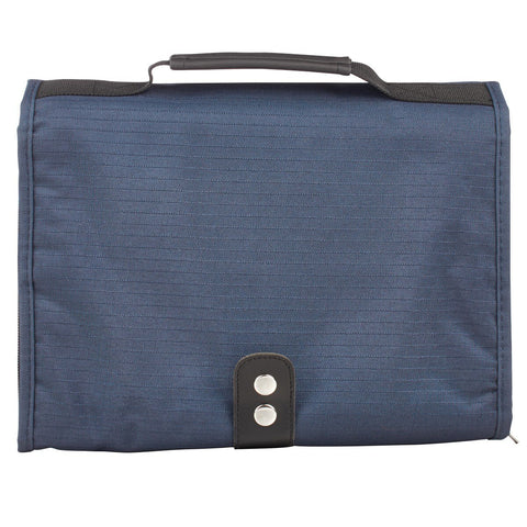 Navy Polyester Tri-fold Organizer Bible Cover
