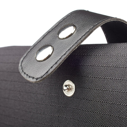 Black Polyester Tri-fold Organizer Bible Cover