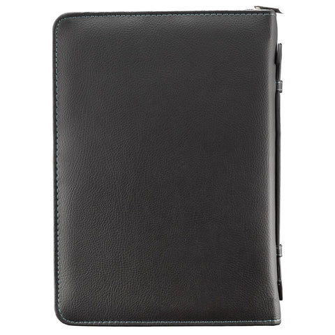 Serenity Prayer Two-tone Aqua Faux Leather Classic Bible Cover