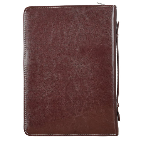 I Know the Plans Two-tone Brown Faux Leather Classic Bible Cover -  Jeremiah 29:11