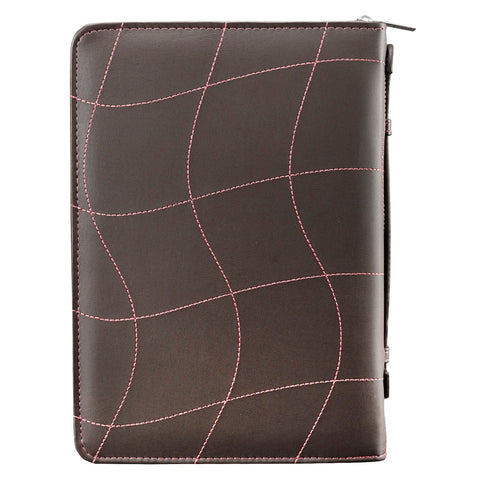 Love Pink Faux Leather Bible Cover - 1 Corinthians 13:4-8