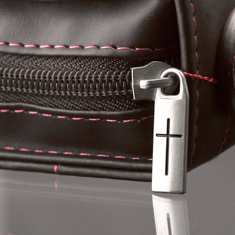 Love Pink Faux Leather Bible Cover - 1 Corinthians 13:4-8