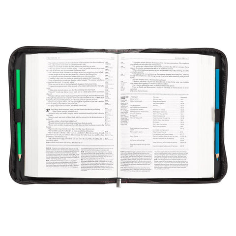 Love Pink Faux Leather Bible Cover - 1 Corinthians 13:4-8
