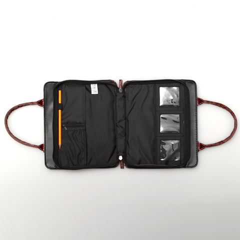 Burgundy Crocodile Embossed Purse-style Fashion Bible Cover