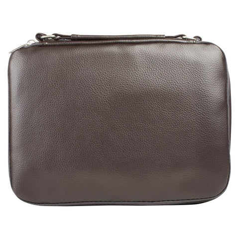 Two-fold Brown Faux Leather Organizer Bible Cover