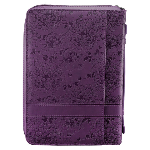 I Can Do All Things Purple Faux Leather Fashion Bible Cover - Philippians 4:13