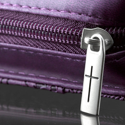 I Can Do All Things Purple Faux Leather Fashion Bible Cover - Philippians 4:13