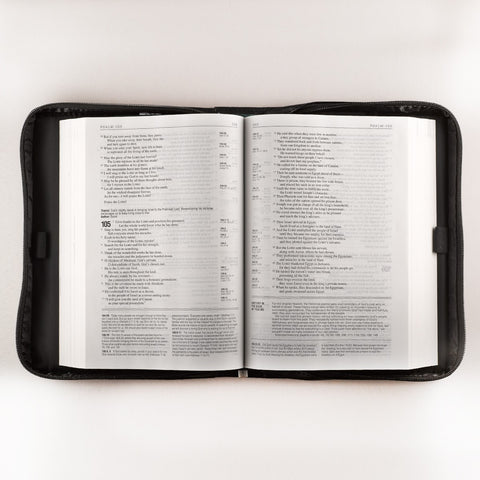 Guidance Black Faux Leather Classic Bible Cover - Proverbs 3:6