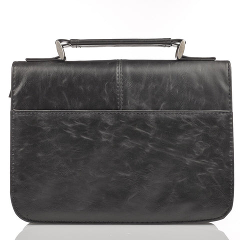 Faith Black Faux Leather Classic Bible Cover