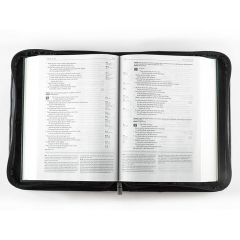 Faith Black Faux Leather Classic Bible Cover