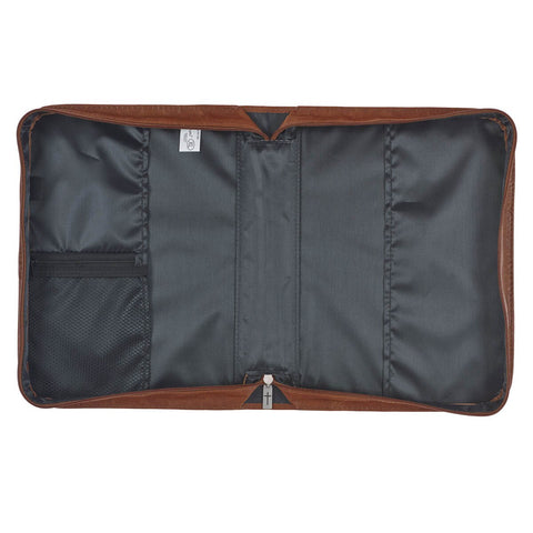 Faith Honey-brown Faux Leather Bible Cover with Badge