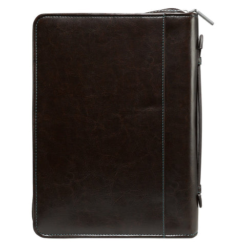 I Can Do Everything Turquoise & Brown Faux Leather Fashion Bible Cover -  Philippians 4:13