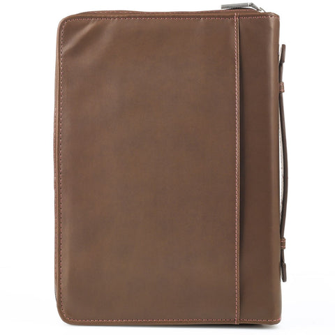 I Know The Plans Pink and Brown Faux Leather Fashion Bible Cover - Jeremiah 29:11