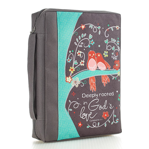 Deeply Rooted in God's Love Poly-canvas Value Bible Cover -  Ephesians 3:17