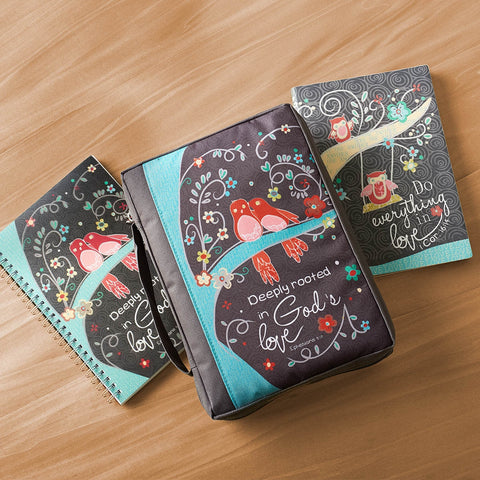 Deeply Rooted in God's Love Poly-canvas Value Bible Cover -  Ephesians 3:17