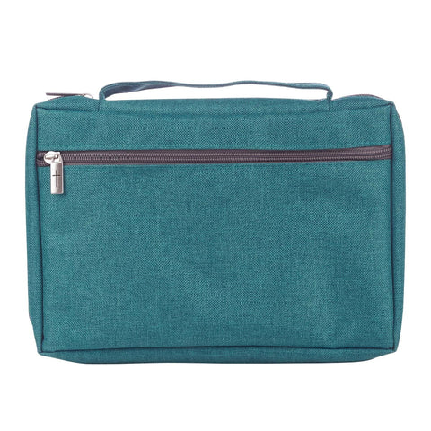Teal Poly-Canvas Value Bible Cover with Fish Badge