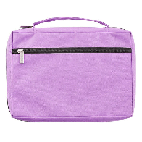 Strength and Dignity Lavender Poly-Canvas Bible Cover - Proverbs 31:25