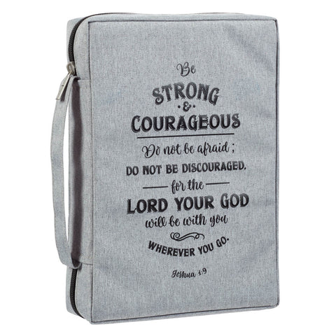Strong and Courageous Poly-Canvas Bible Cover