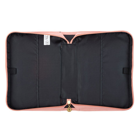 He Works All Things for Good Peach Floral Faux Leather Fashion Bible Cover - Romans 8:28