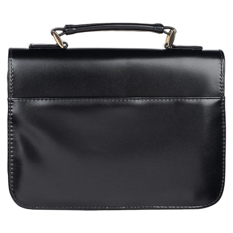 Blessed Black Croc Faux Leather Fashion Bible Cover with Tassels