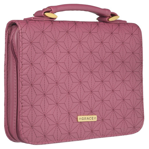 Grace Dusty Rose Pink Faux Leather Fashion Bible Cover