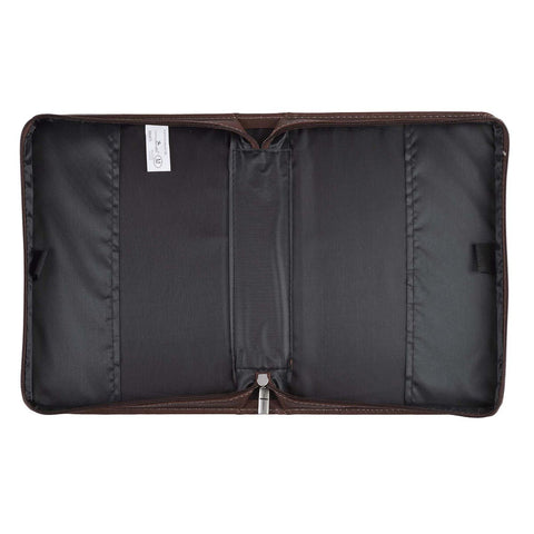 A Man's Heart Brown Faux Leather Classic Bible Cover - Proverbs 16:9