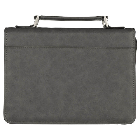 All Things Are Possible Light Blue Faux Leather Fashion Bible Cover - Matthew 19:26