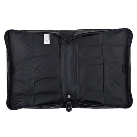 Through Christ Scenic Mountain Black Faux Leather Classic Bible Cover - Philippians 4:13