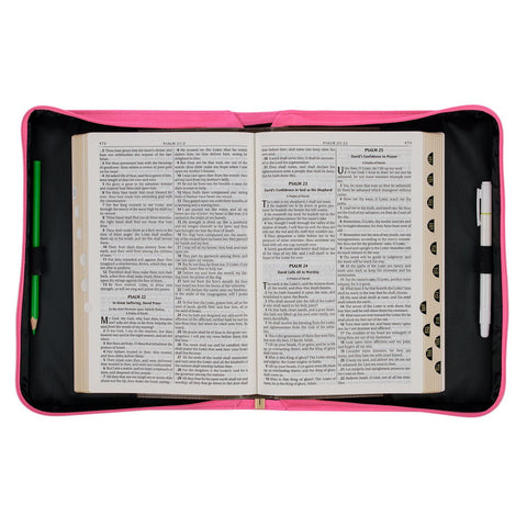 He Has Made Everything Beautiful Pink Faux Leather Fashion Bible Cover - Ecclesiastes 3:11