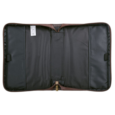 Strength and Defense Walnut-Brown Faux Leather Classic Bible Cover- Exodus 15:2