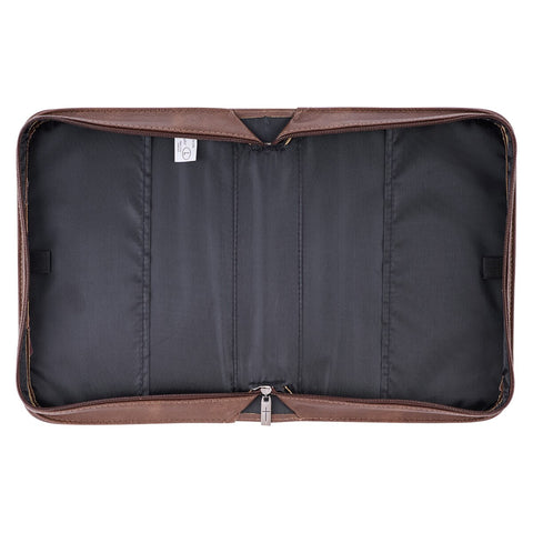 Blessed Is The Man Two-tone Brown Faux Leather Bible Cover - Jeremiah 17:7