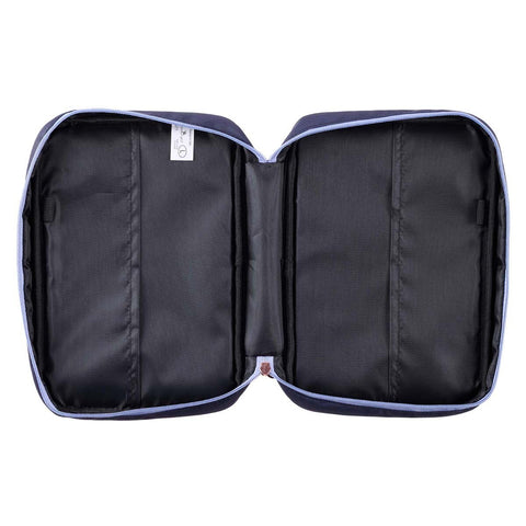 God's Word Stands Forever Navy Floral Nylon Fashion Bible Cover - Isaiah 40:8