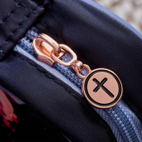 God's Word Stands Forever Navy Floral Nylon Fashion Bible Cover - Isaiah 40:8