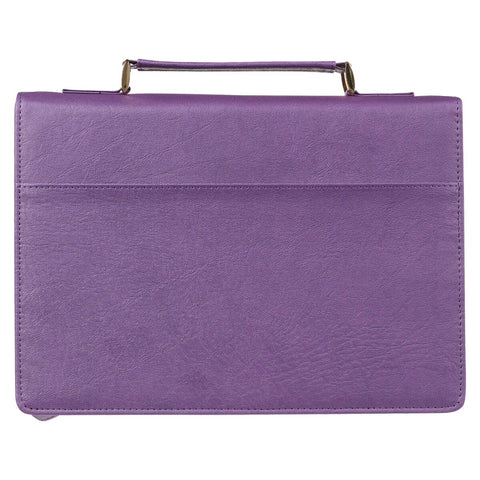 Strength & Dignity Purple Landscape Faux Leather Fashion Bible Cover – Proverbs 31:25