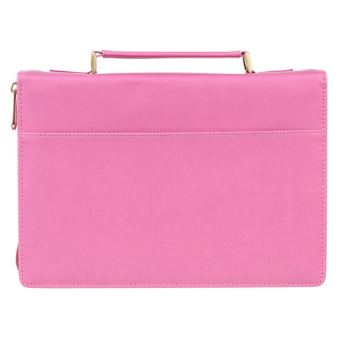 Amazing Grace Flower Field Pink Faux Leather Fashion Bible Cover