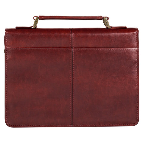 Hope and a Future Chestnut Brown Faux Leather Classic Bible Cover - Jeremiah 29:11