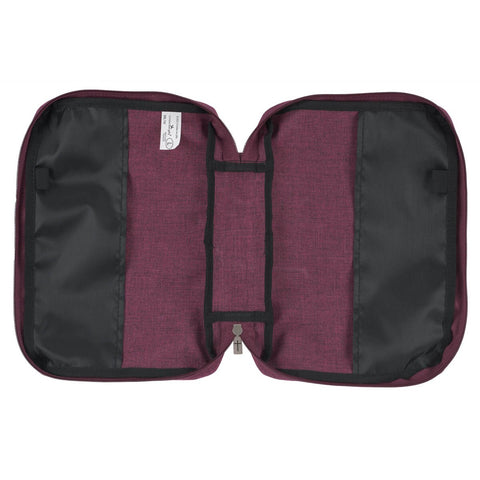 Plum Poly-Canvas Value Bible Cover with Grace Badge - John 1:16