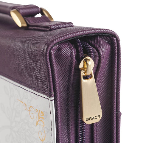 His Mercies Are New Dark Amethyst Purple Fashion Bible Cover - Lamentations 3:22-23