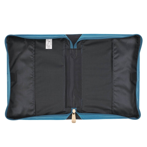 Hope in the LORD Floral Mediterranean Blue Faux Leather Fashion Bible Cover