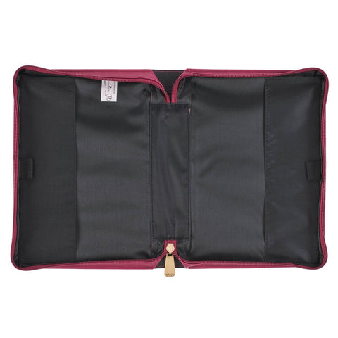 Trust in the LORD Floral Pomegranate Red Faux Leather Fashion Bible Cover - Proverbs 3:5